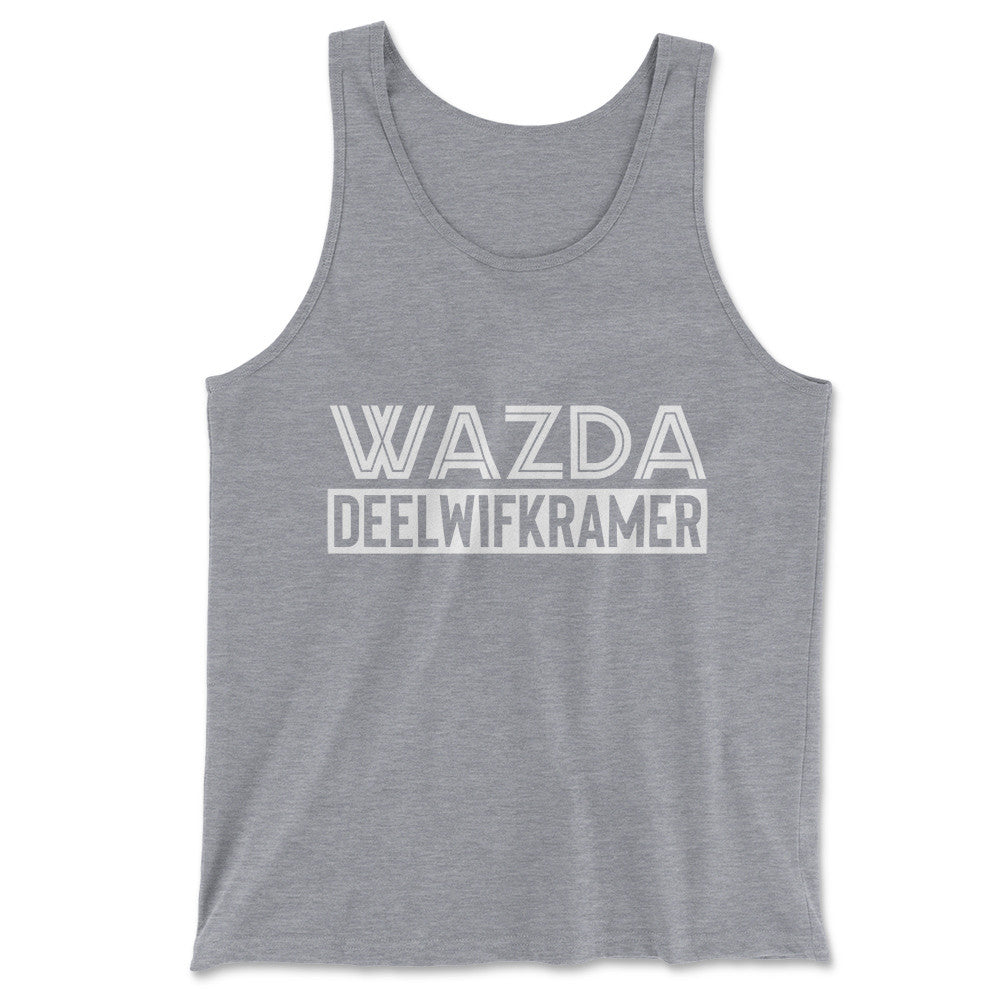 Wazda Deelwifkramer Men/Unisex Tank in Athletic Heather color