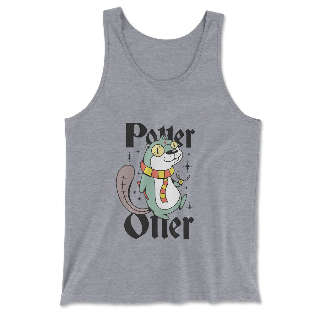 Potter Otter Men/Unisex Tank in Athletic Heather color