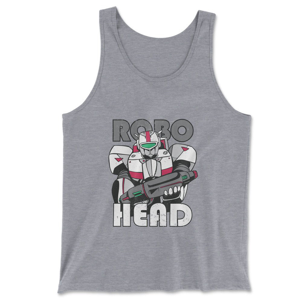 Robo Head Men/Unisex Tank in Athletic Heather color