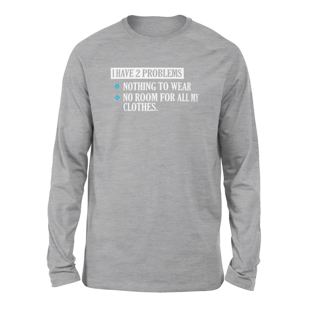 I Have 2 Problems Men/Unisex Drop Shoulder Sweatshirt in Athletic Heather color
