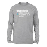 I Have 2 Problems Men/Unisex Drop Shoulder Sweatshirt in Athletic Heather color