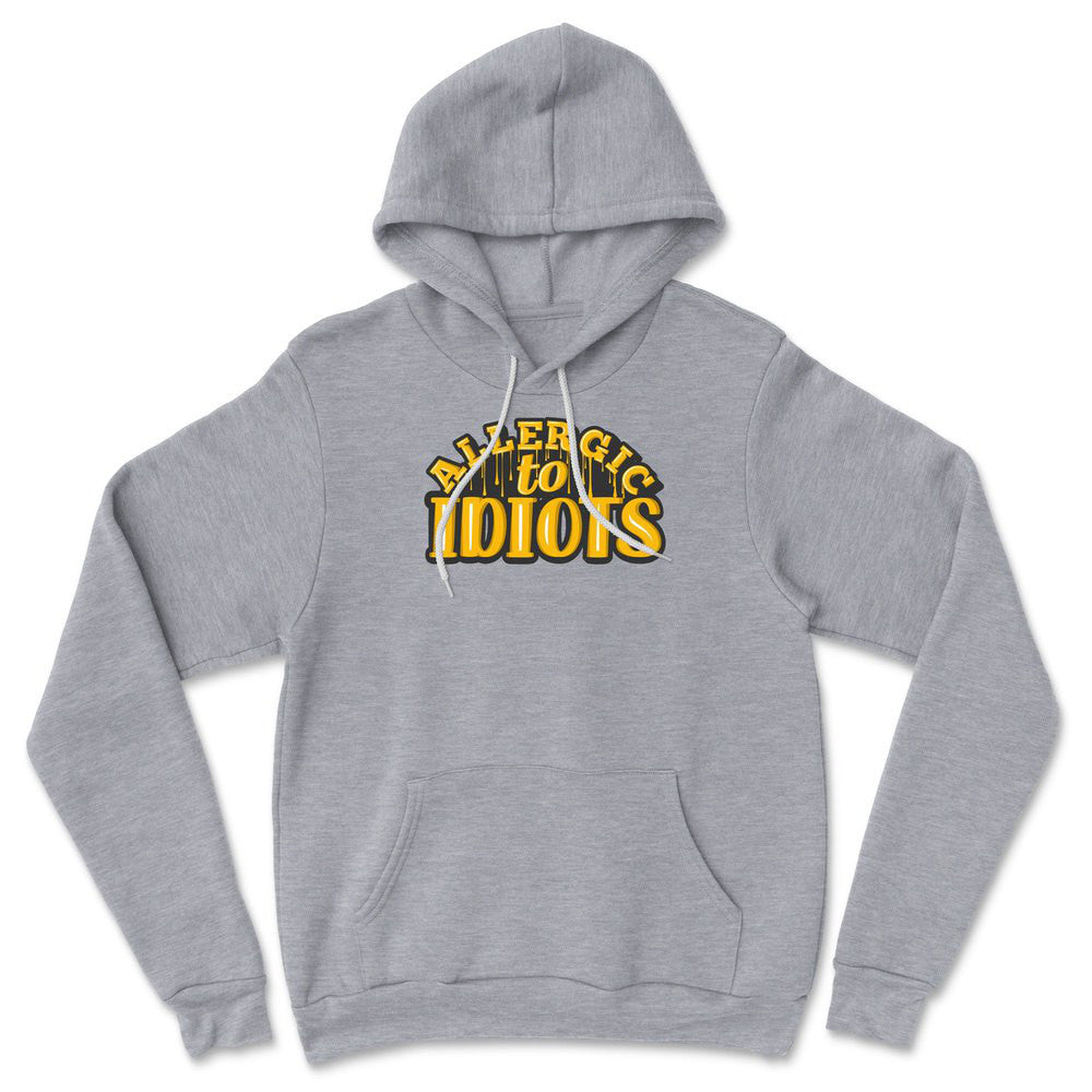 Allergic To Idiots Hoodie in Athletic Heather color