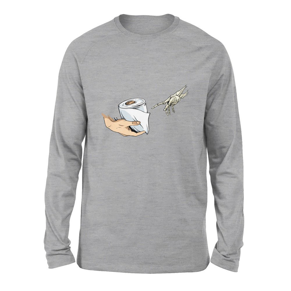 Creation Of Adam - Toilet Paper Men/Unisex Drop Shoulder Sweatshirt in Athletic Heather color