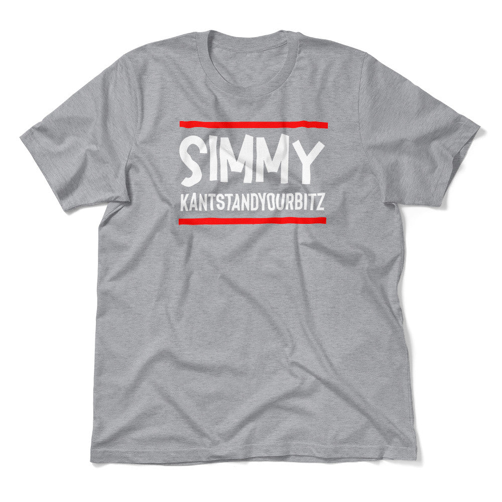 Simmy Kantstandyourbitz Men/Unisex T-Shirt in Athletic Heather color