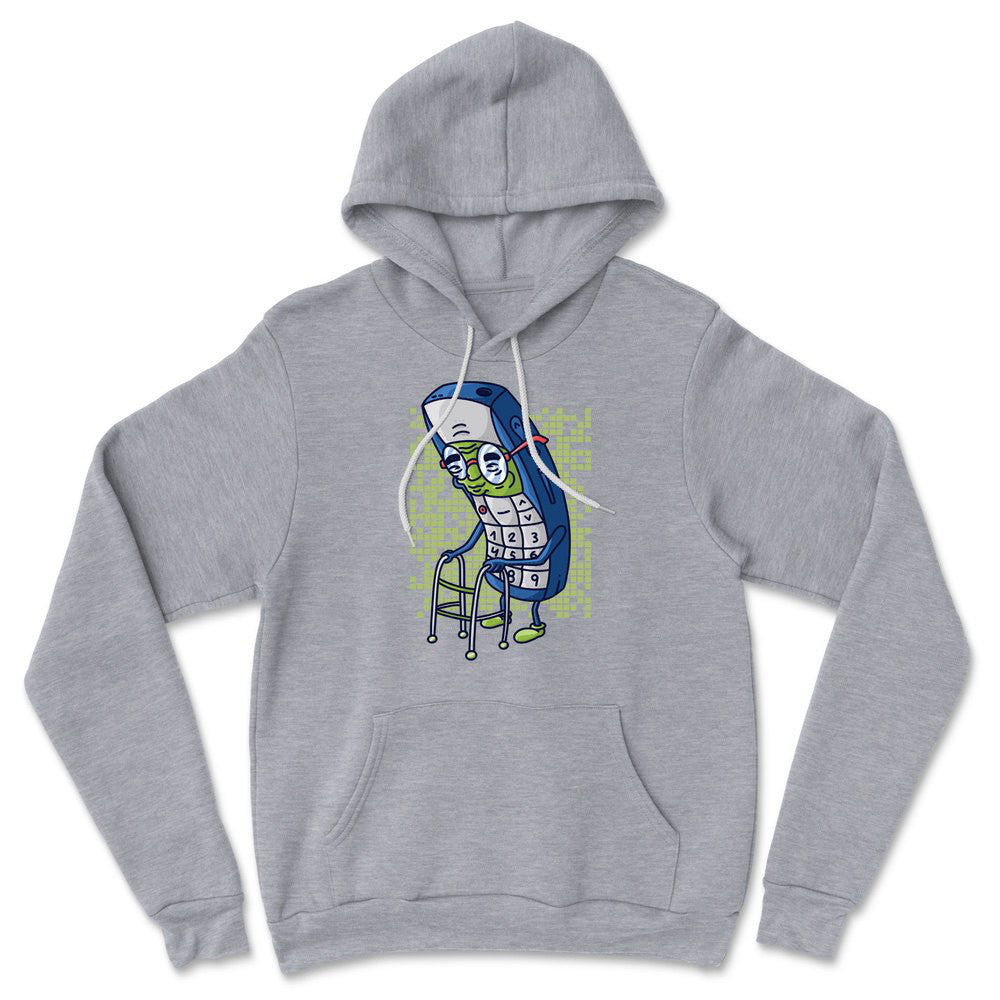 Old Nokia Cellphone Hoodie in Athletic Heather color