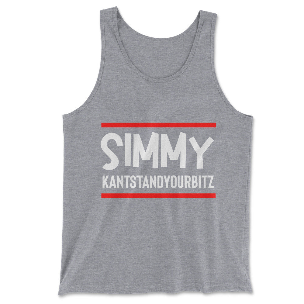 Simmy Kantstandyourbitz Men/Unisex Tank in Athletic Heather color