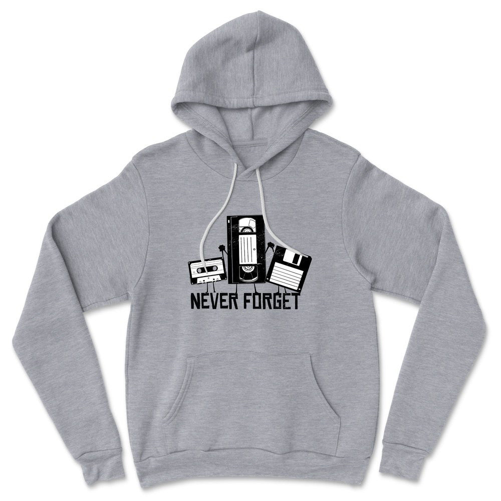 Never Forget The Old Stuff Hoodie in Athletic Heather color