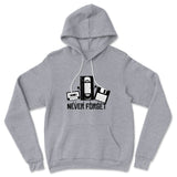 Never Forget The Old Stuff Hoodie in Athletic Heather color