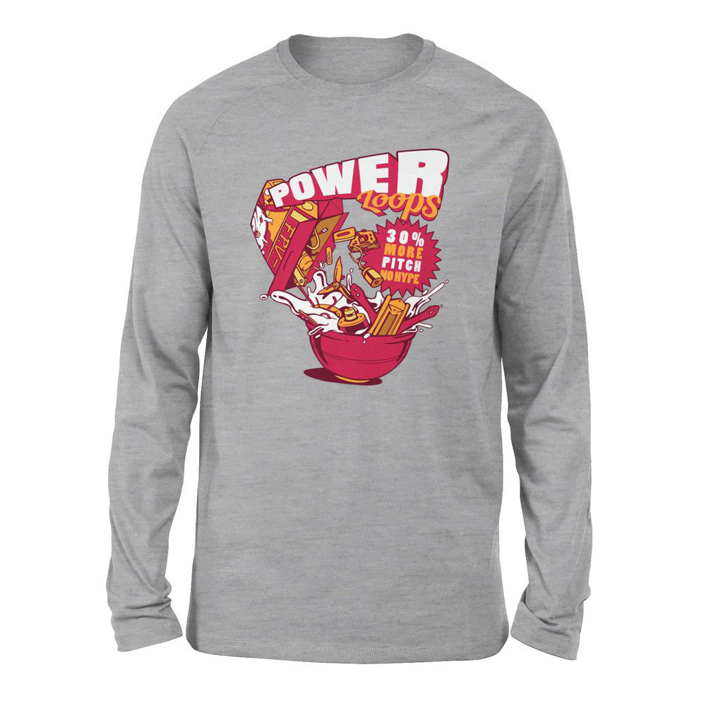 Power Loops Men/Unisex Drop Shoulder Sweatshirt in Athletic Heather color