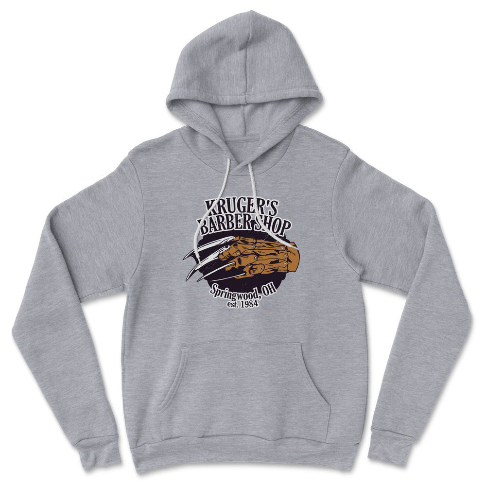 Krugers Barbershop Hoodie in Athletic Heather color