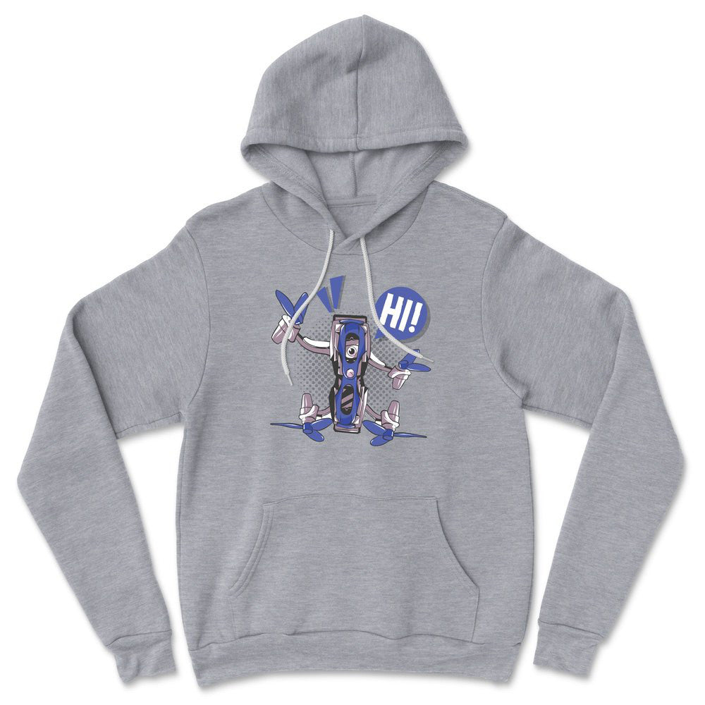 Quadcopter Robot Hoodie in Athletic Heather color