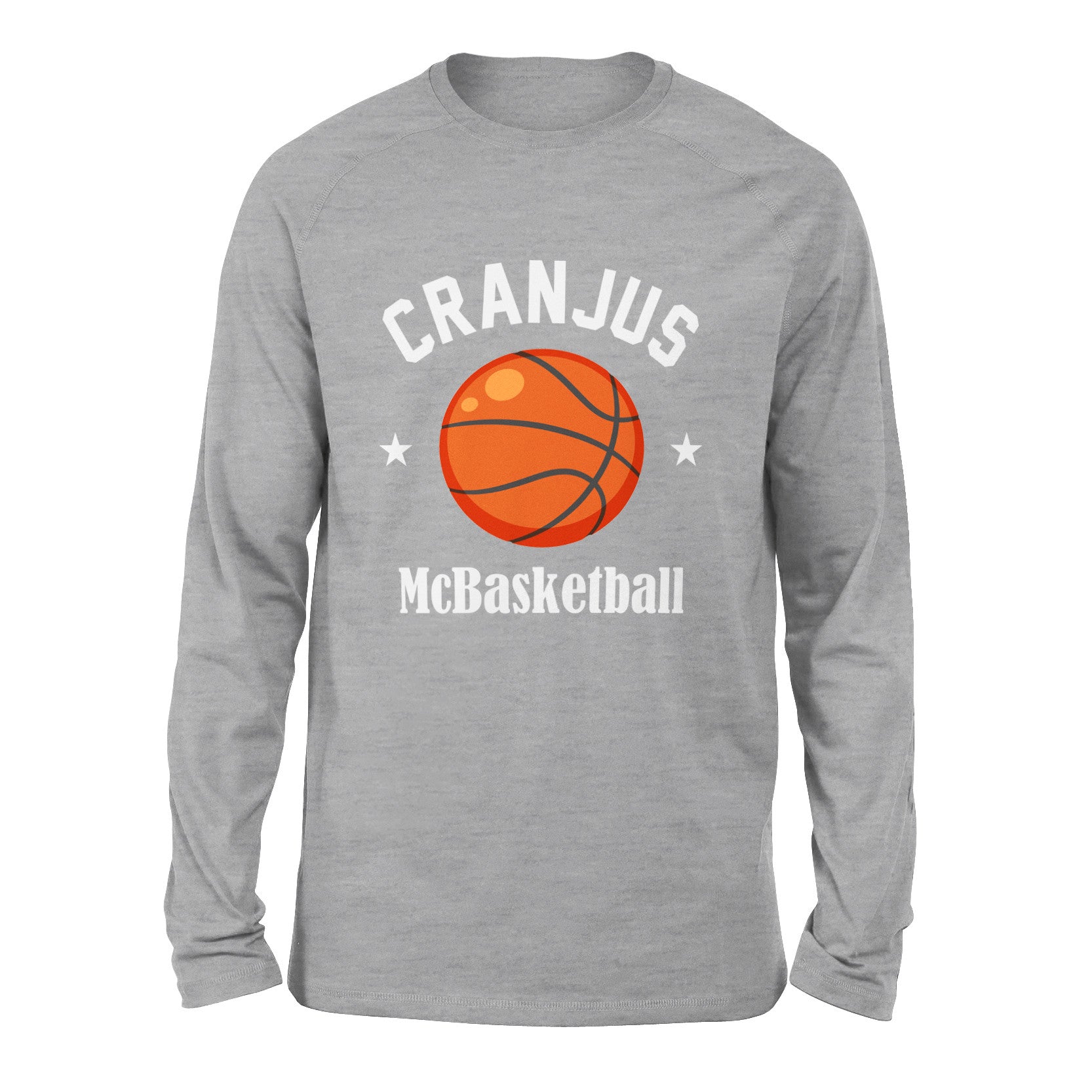 Cranjus Mcbasketball Men/Unisex Drop Shoulder Sweatshirt in Athletic Heather color