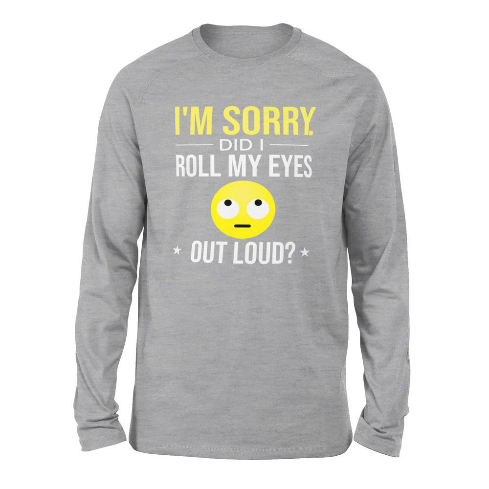I'm Sorry, Did I Roll My Eyes Out Loud Men/Unisex Drop Shoulder Sweatshirt in Athletic Heather color
