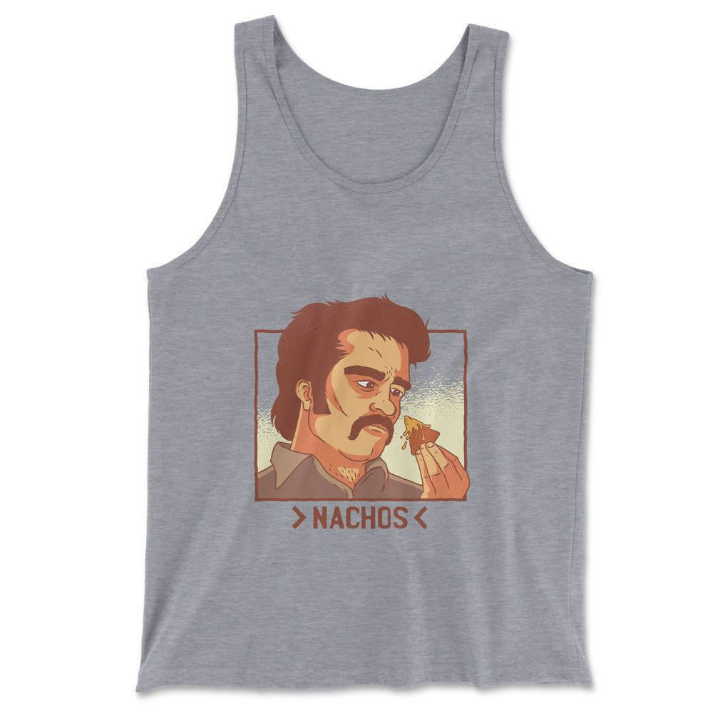 Nachos Drug Lord Men/Unisex Tank in Athletic Heather color