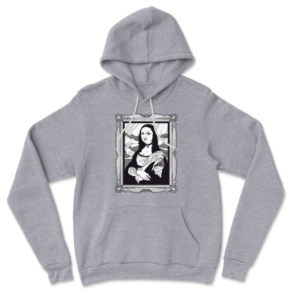 Gothic Monalisa Hoodie in Athletic Heather color
