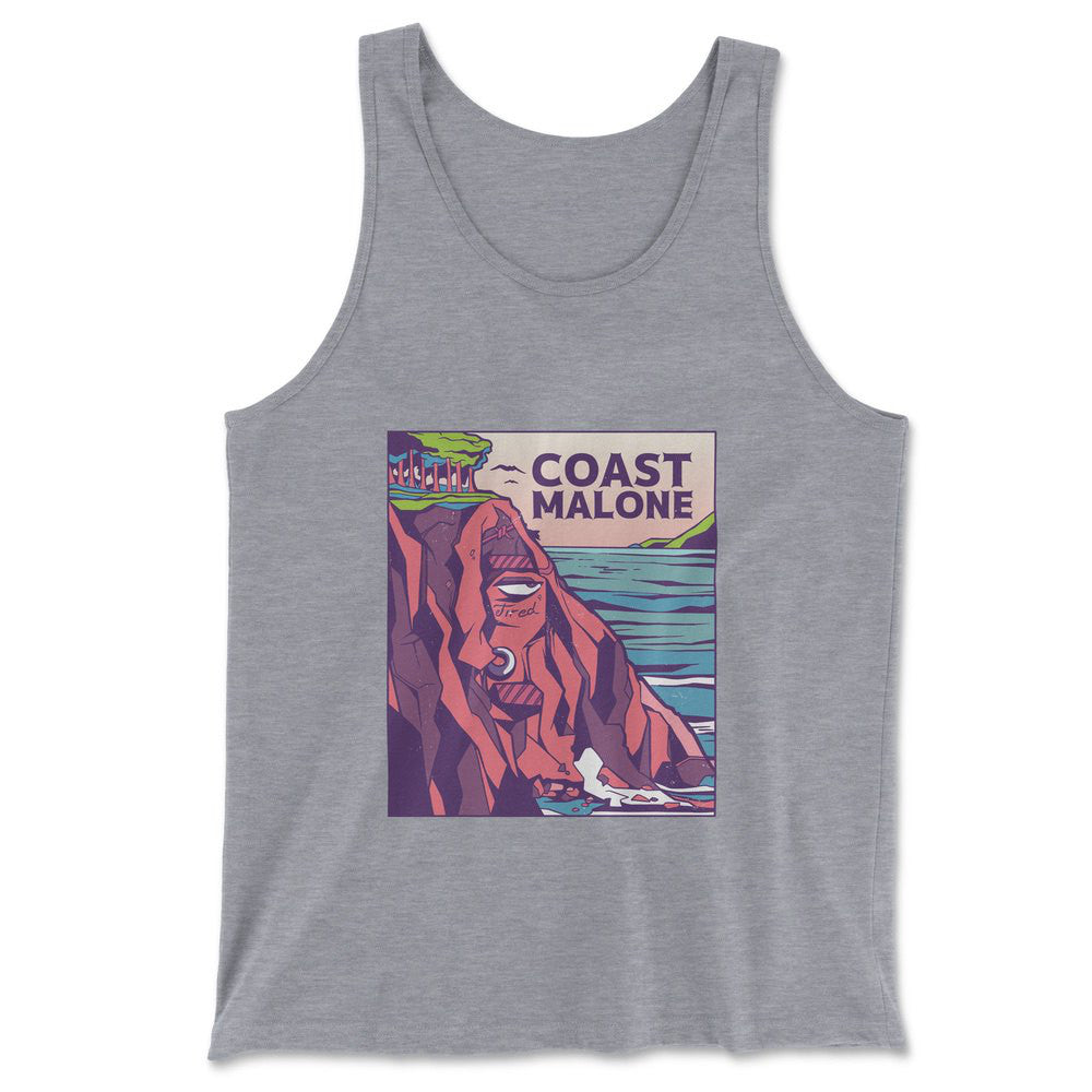 Coast Malone Men/Unisex Tank in Athletic Heather color