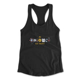 In Science We Trust Womens Racerback Tank in Black color