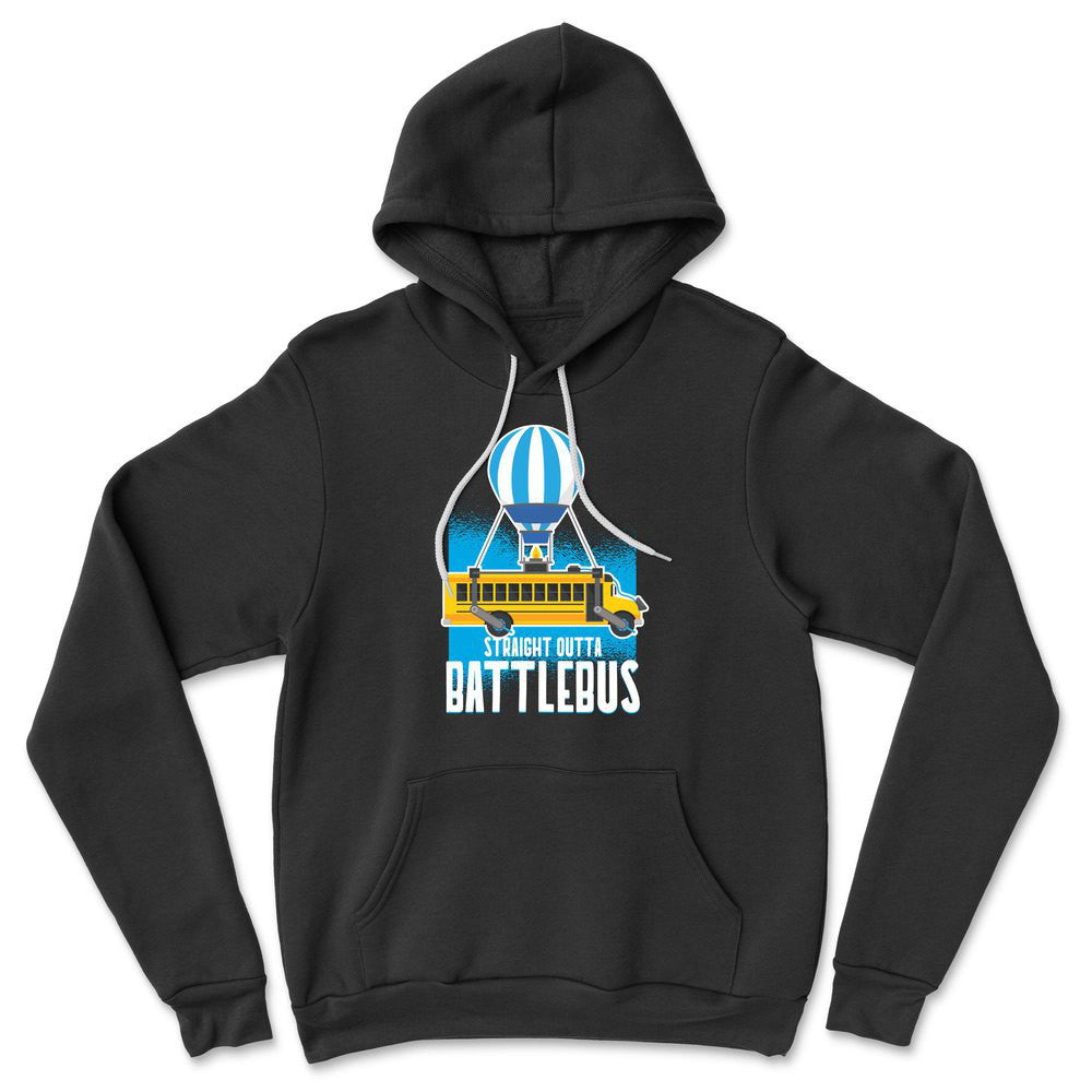 Straight Outta Battle Bus Hoodie in Black color