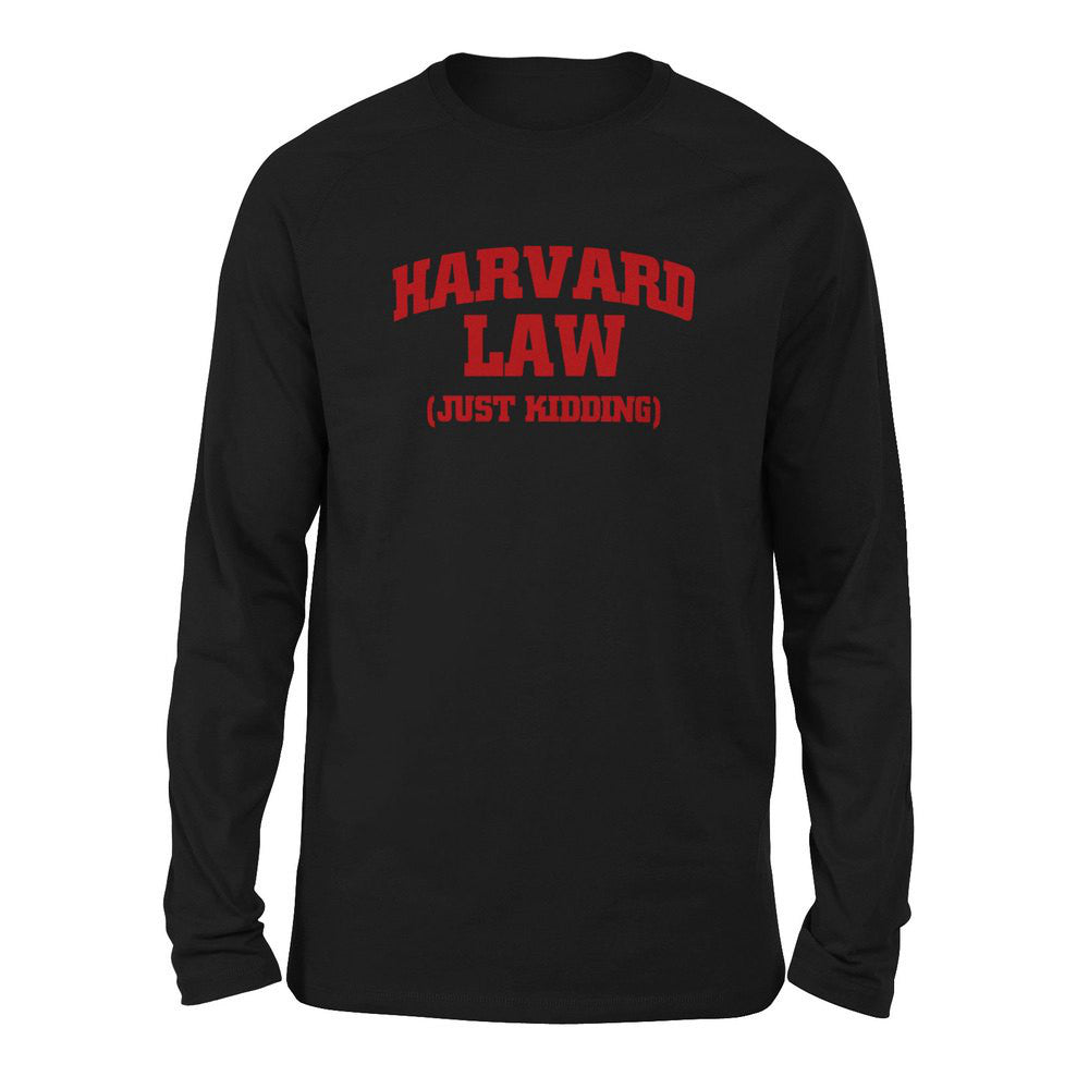 Harvard Law, Just Kidding Men/Unisex Drop Shoulder Sweatshirt in Black color