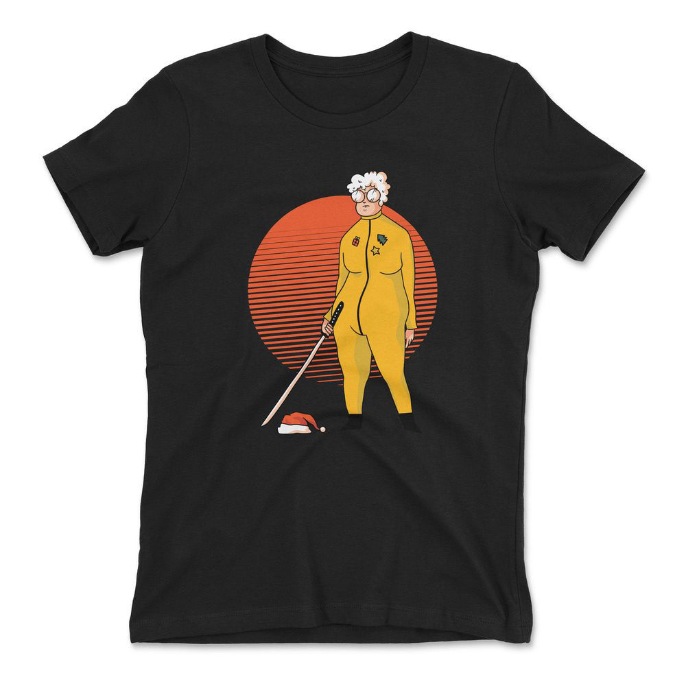 Kill Bill Mrs.santa Womens T-Shirt in Black color