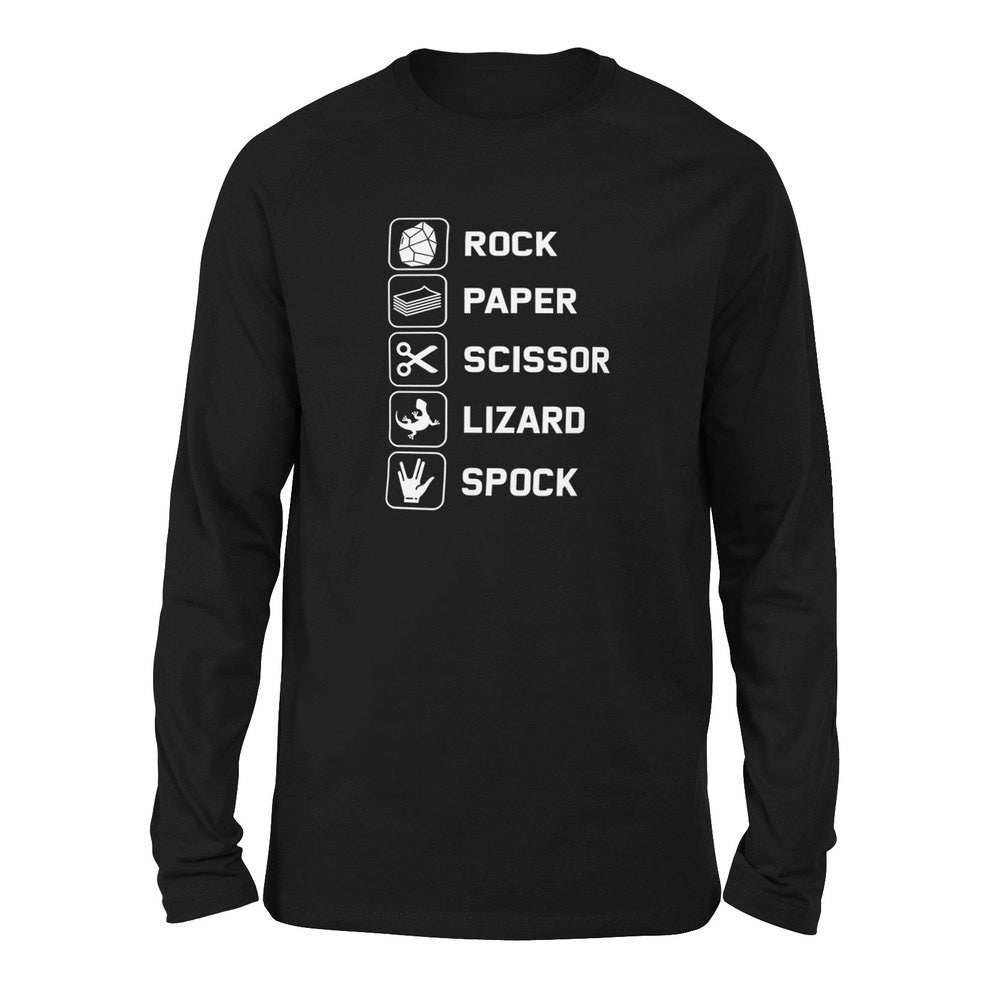 Rock Paper Scissor Lizard Spock Men/Unisex Drop Shoulder Sweatshirt in Black color