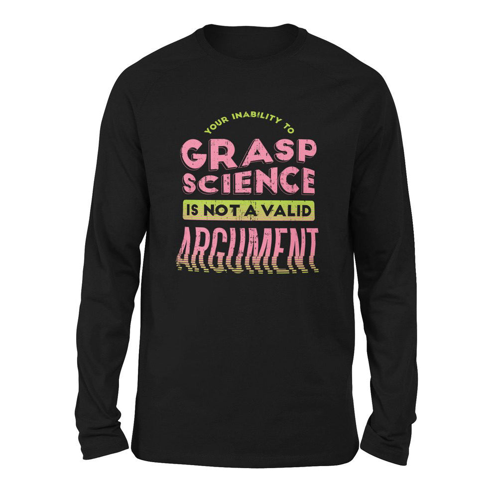Not A Valid Argument Men/Unisex Drop Shoulder Sweatshirt in Black color