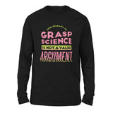 Not A Valid Argument Men/Unisex Drop Shoulder Sweatshirt in Black color