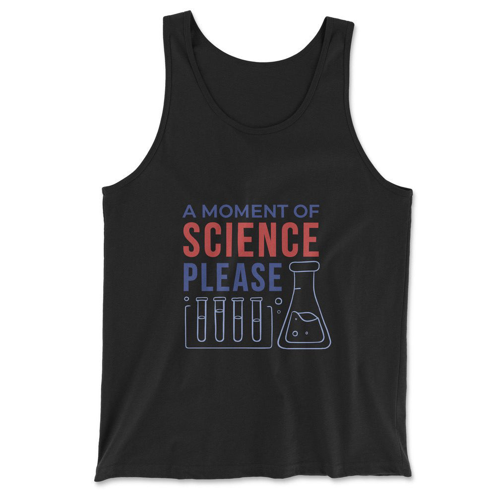 A Moment Of Science Please Men/Unisex Tank in Black color