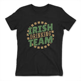Irish Drinking Team Womens T-Shirt in Black color