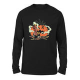 Baked Pumpkin Men/Unisex Drop Shoulder Sweatshirt in Black color
