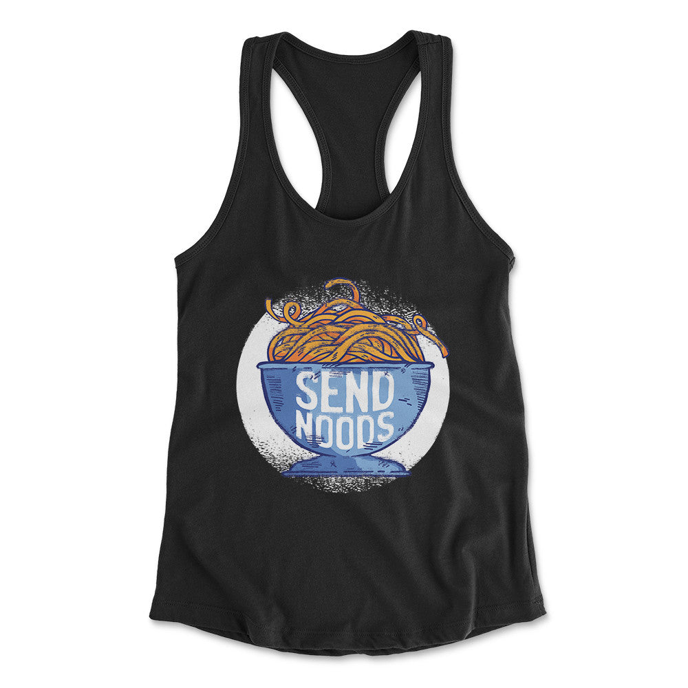 Send Noods Womens Racerback Tank in Black color
