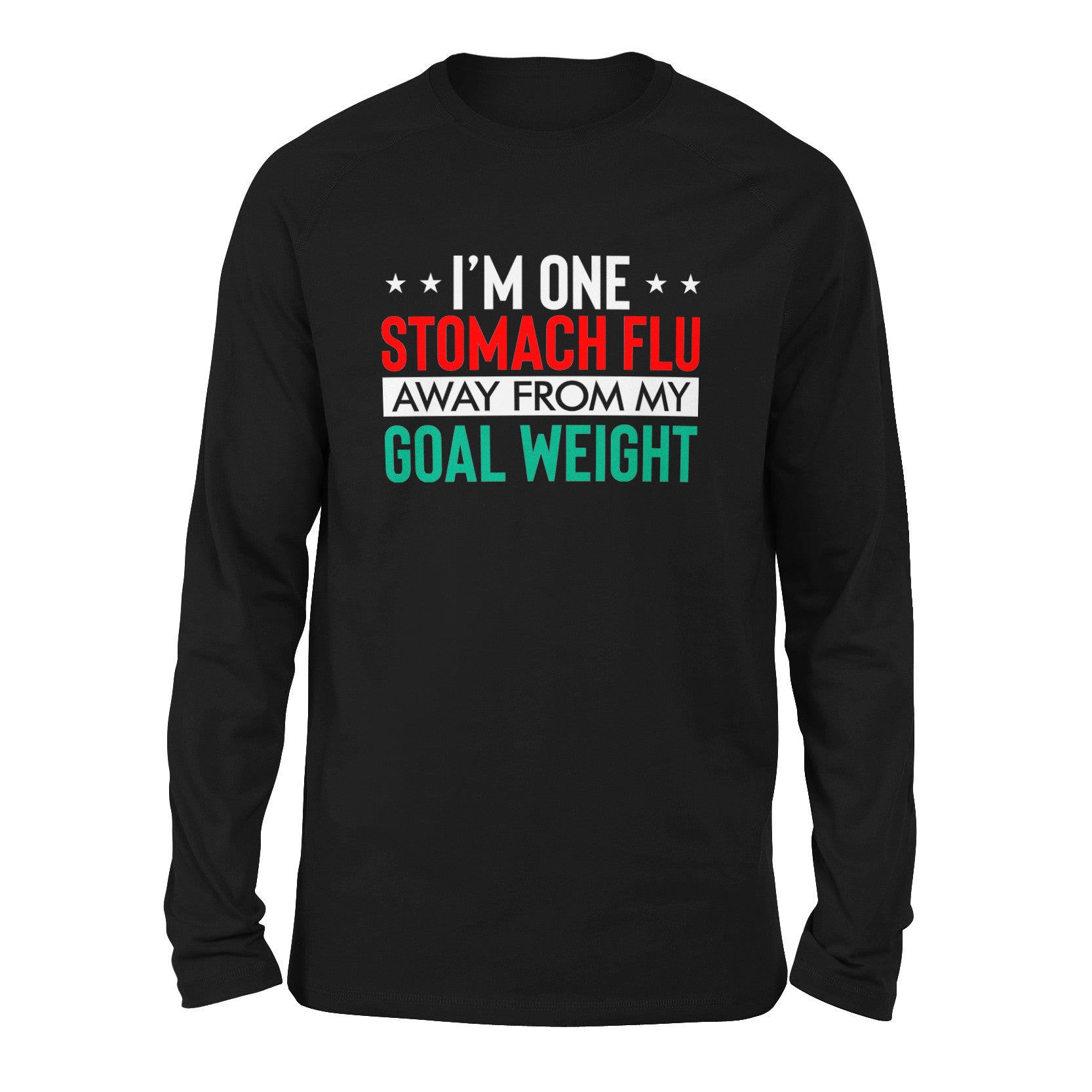 I'm One Stomach Flu Away From My Goal Weight Men/Unisex Drop Shoulder Sweatshirt in Black color