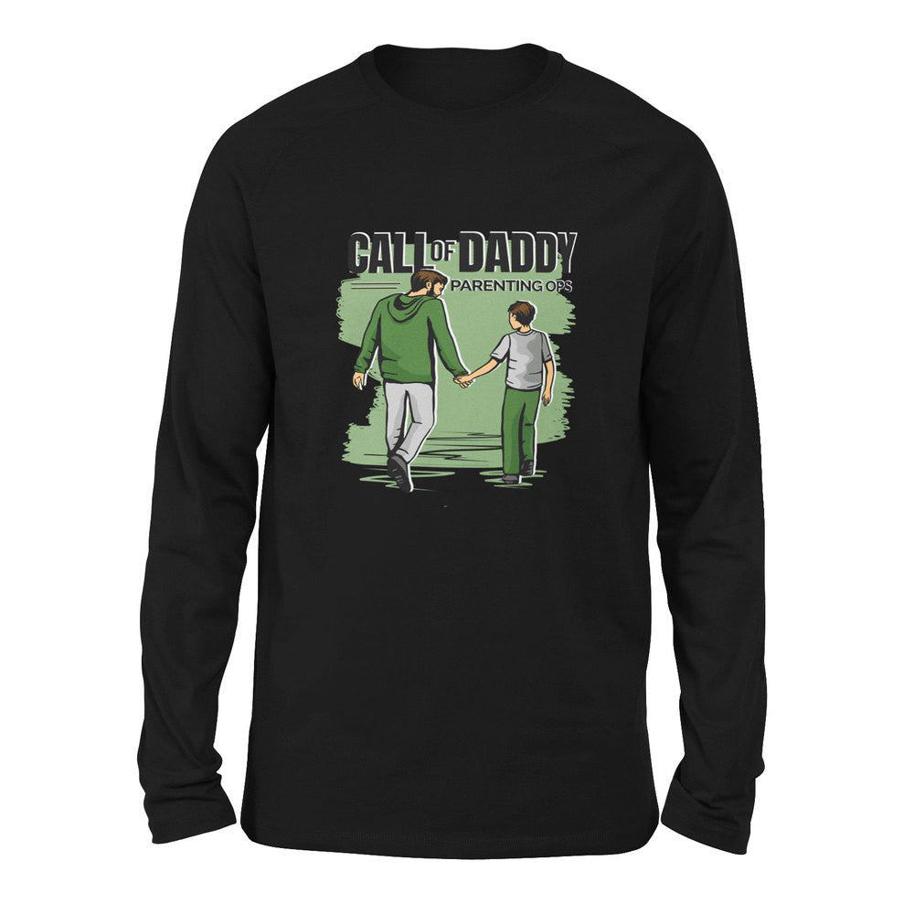 Call Of Daddy Men/Unisex Drop Shoulder Sweatshirt in Black color