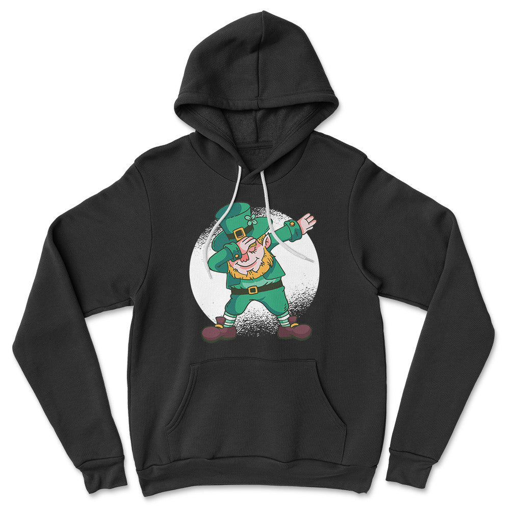 Leprechaun Dabbing Hoodie in Black color