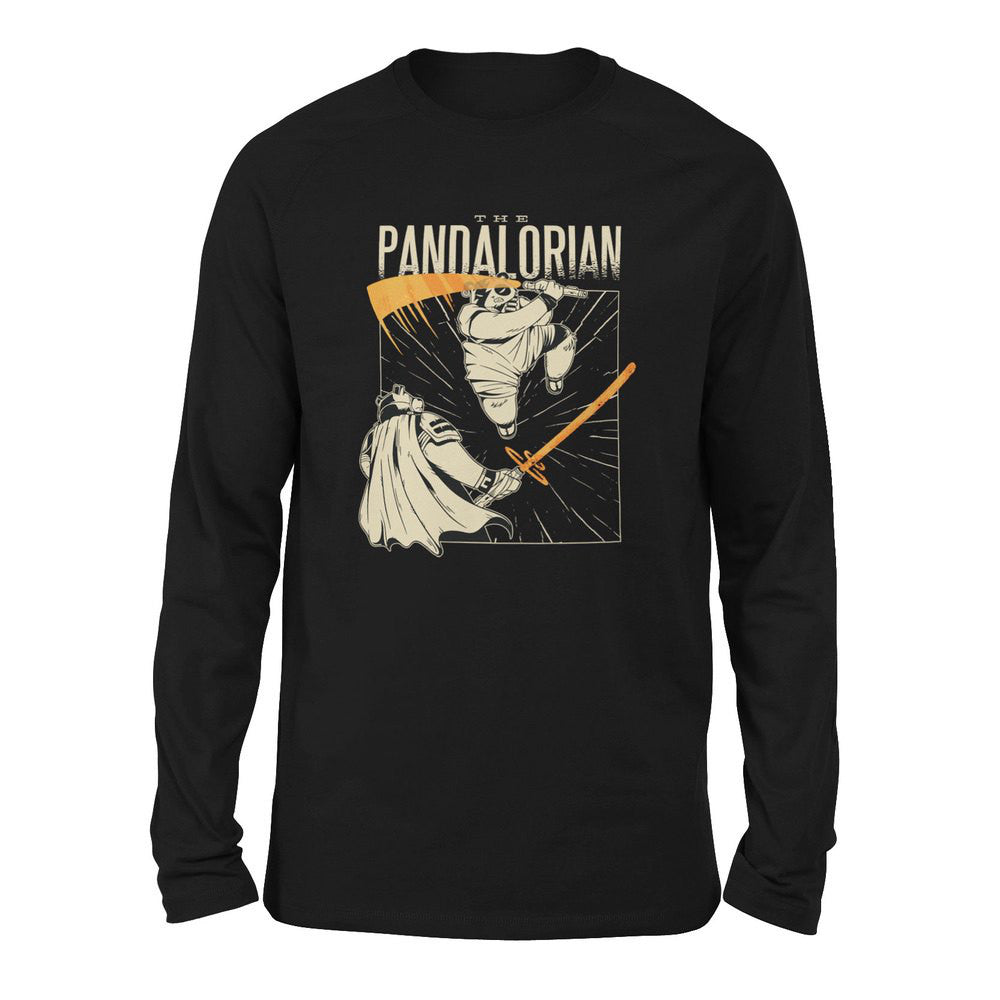 The Pandalorian Men/Unisex Drop Shoulder Sweatshirt in Black color