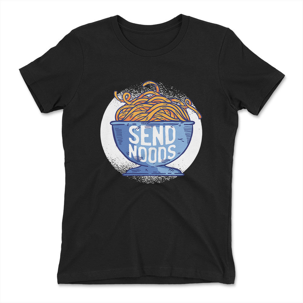 Send Noods Womens T-Shirt in Black color