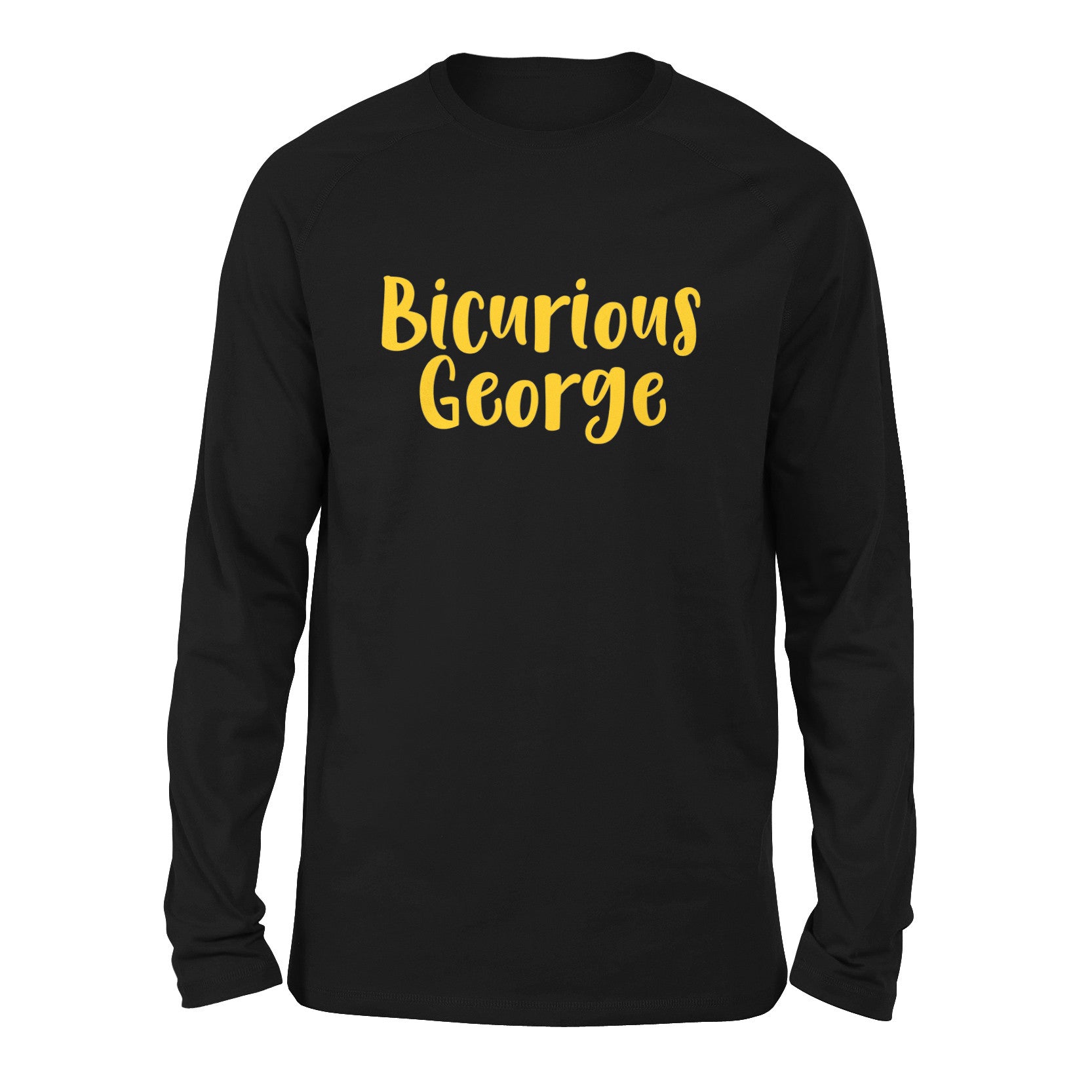 Bicurious George Men/Unisex Drop Shoulder Sweatshirt in Black color