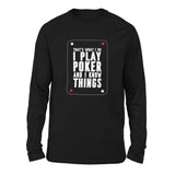 Play Poker Men/Unisex Drop Shoulder Sweatshirt in Black color