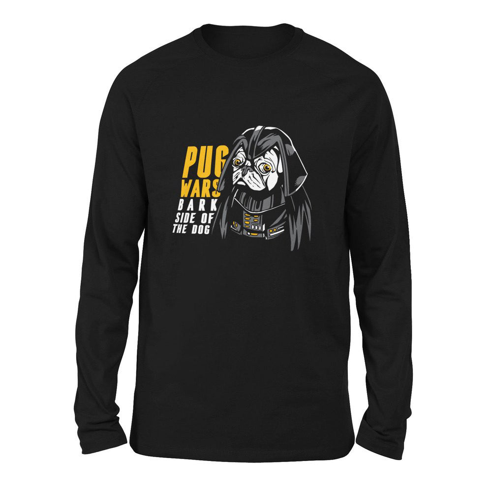 Darth Pug Men/Unisex Drop Shoulder Sweatshirt in Black color
