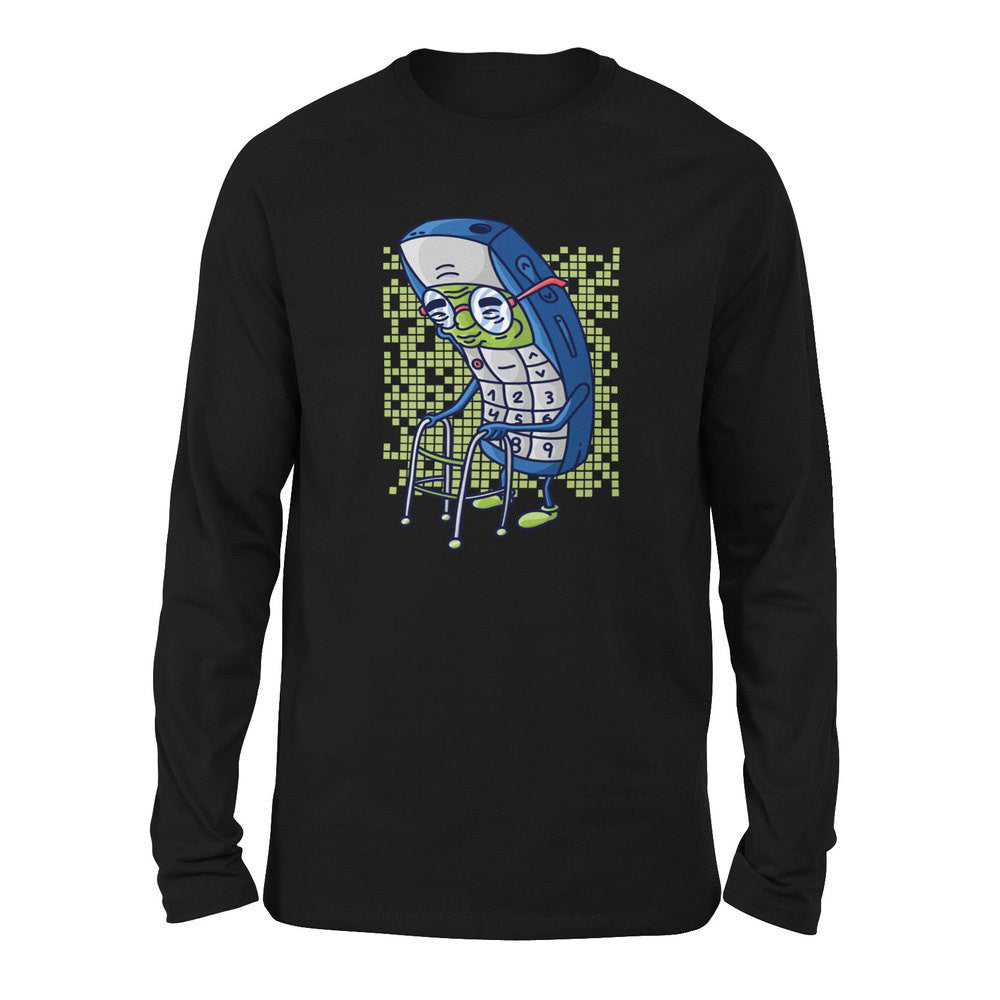 Old Nokia Cellphone Men/Unisex Drop Shoulder Sweatshirt in Black color