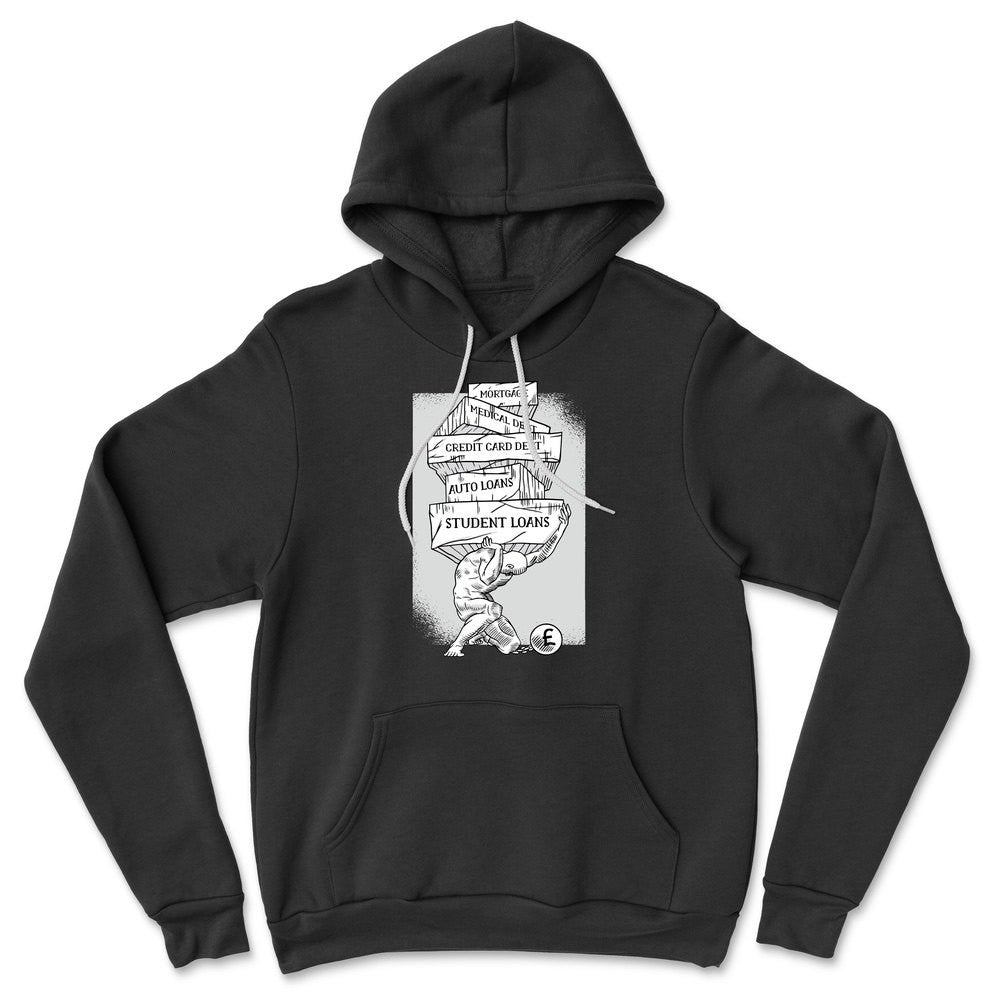 Debt Atlas Hoodie in Black color