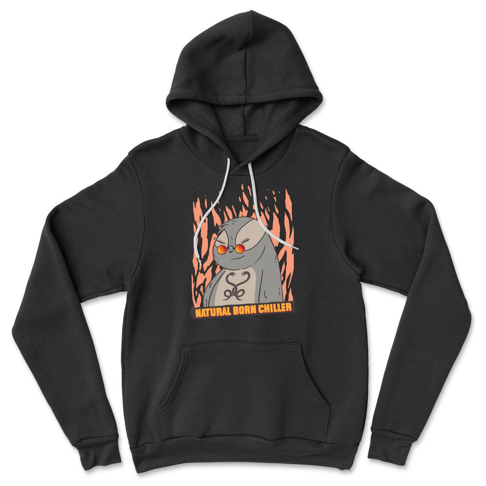 Natural Born Chiller Hoodie in Black color