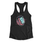 Phone Face Hugger Womens Racerback Tank in Black color