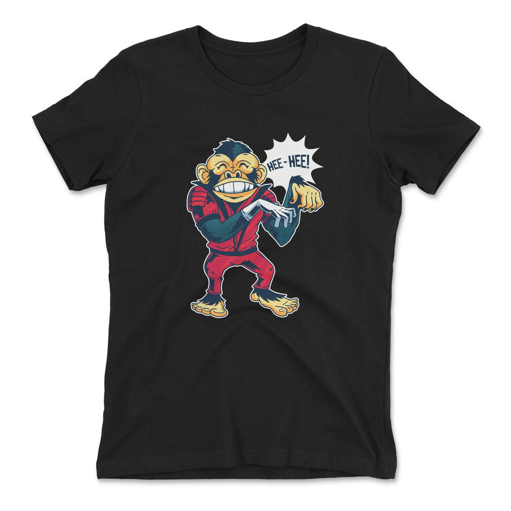 Dancing Monkey Jackson Womens T-Shirt in Black color