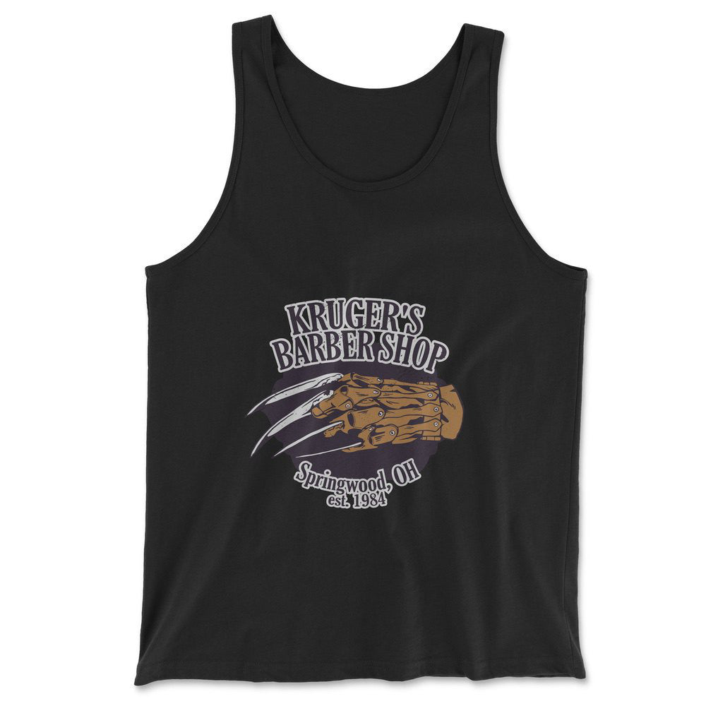 Krugers Barbershop Men/Unisex Tank in Black color