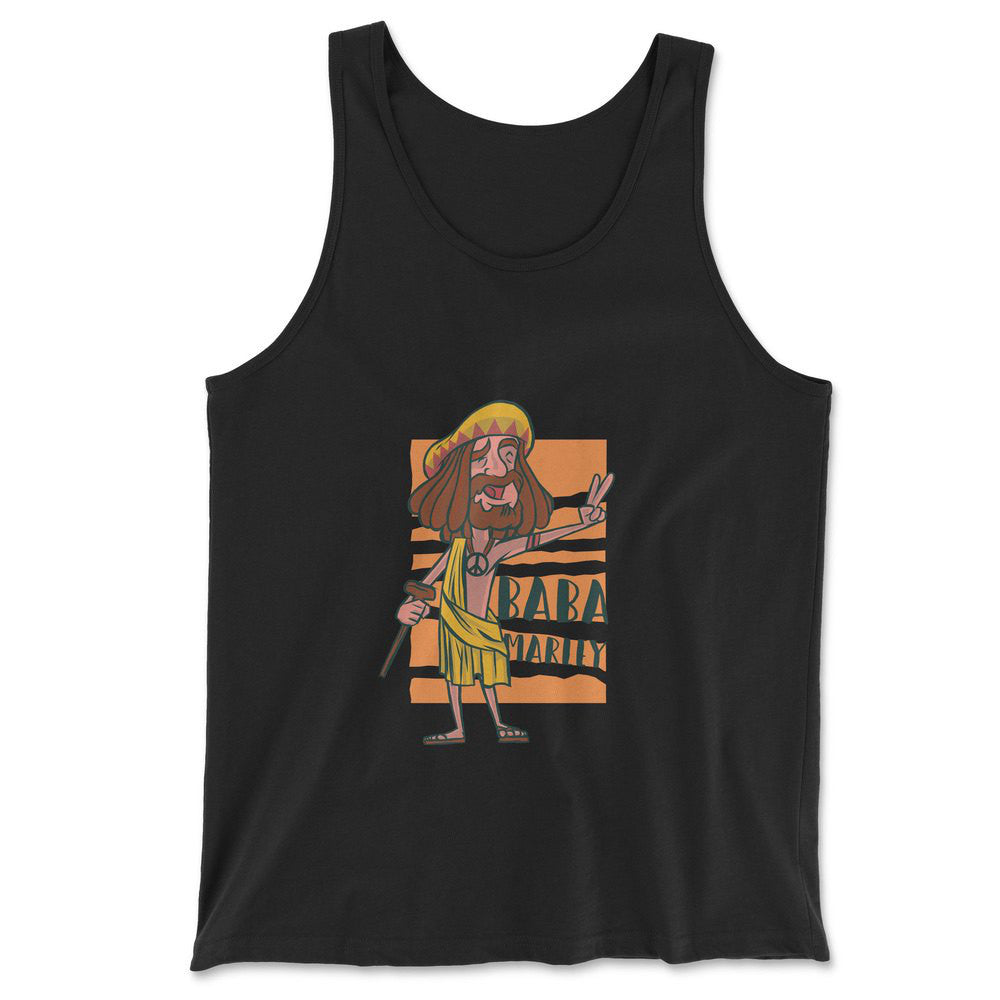 Indian Guru - Baba Marley Men/Unisex Tank in Black color