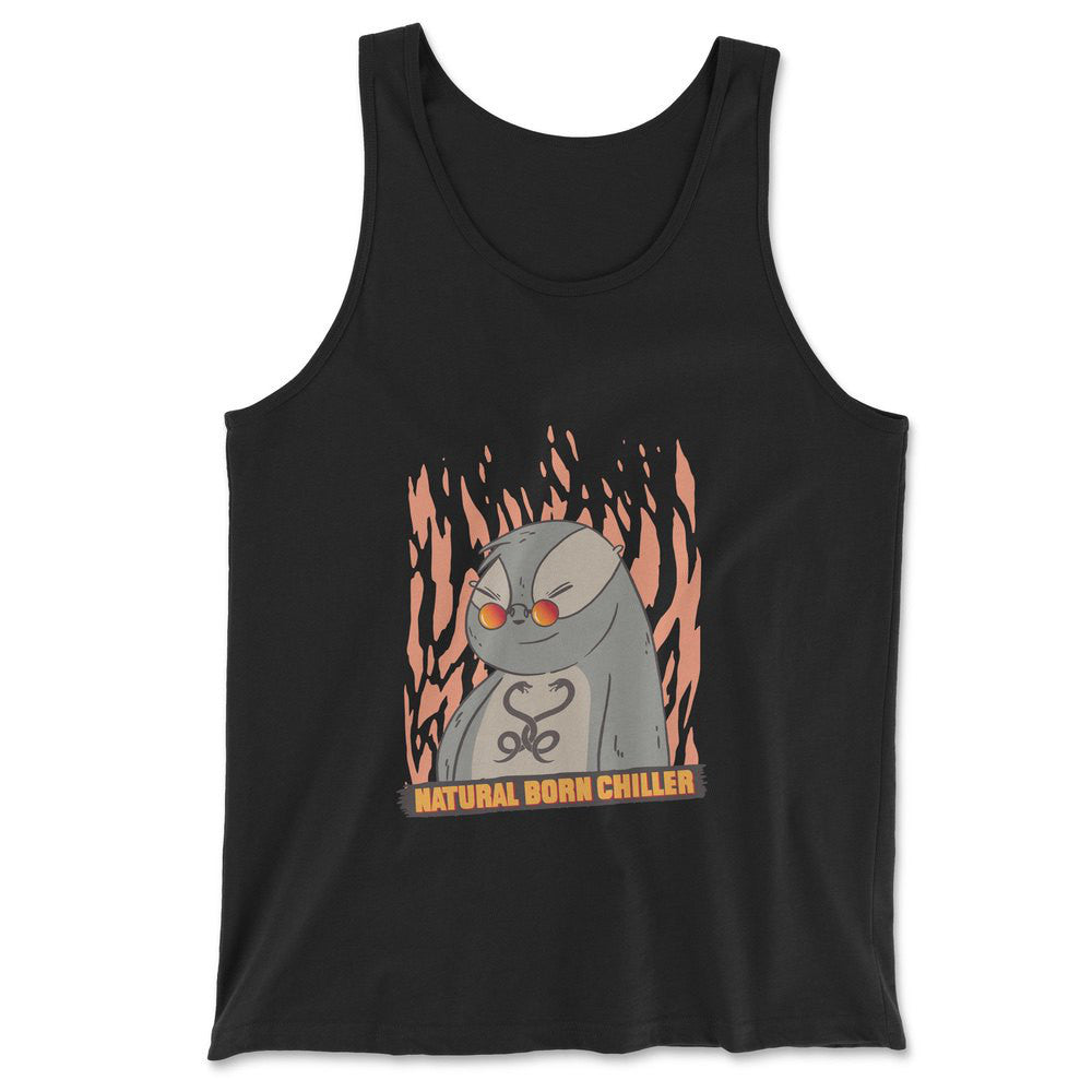 Natural Born Chiller Men/Unisex Tank in Black color