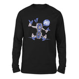 Quadcopter Robot Men/Unisex Drop Shoulder Sweatshirt in Black color