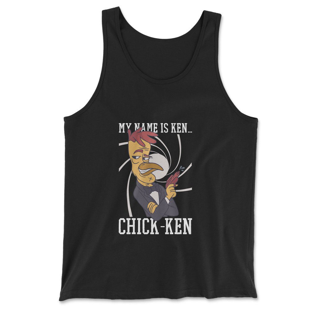 Chicken Spy Men/Unisex Tank in Black color