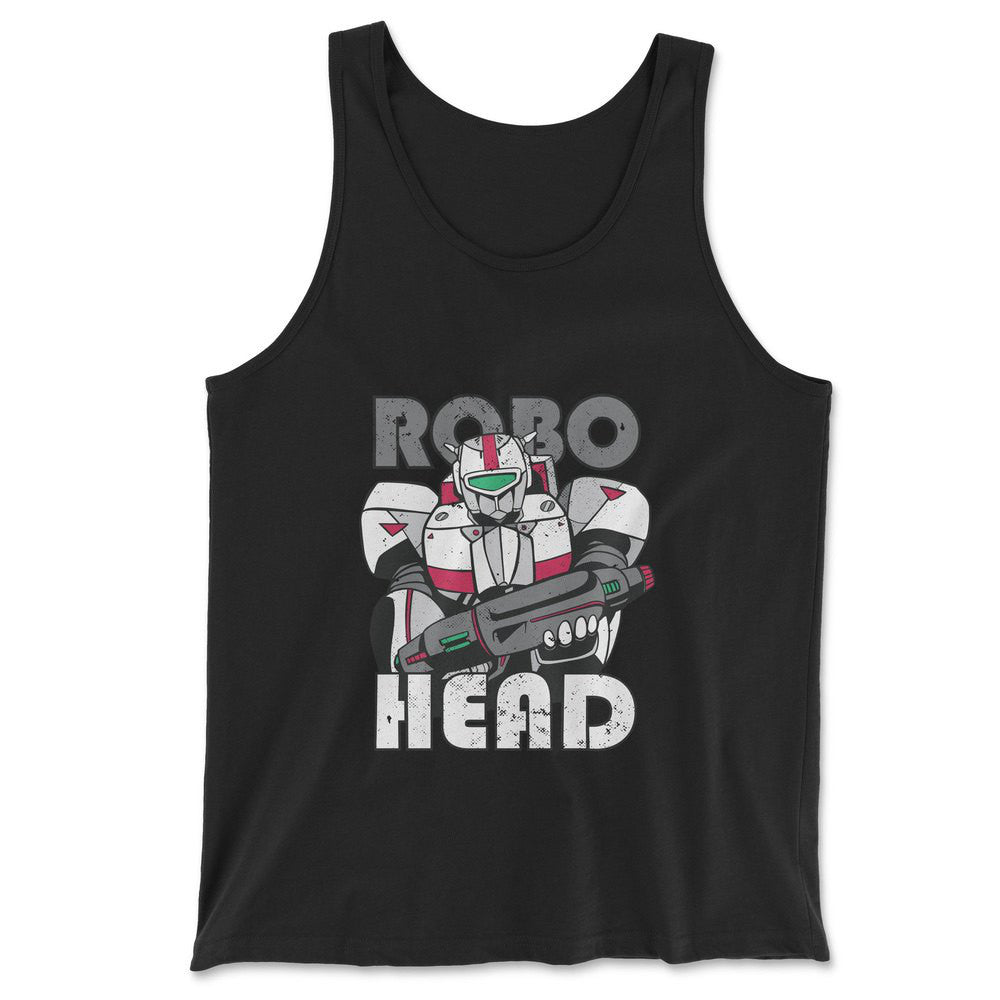 Robo Head Men/Unisex Tank in Black color